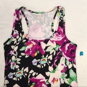 Long Floral Stretchy Dress